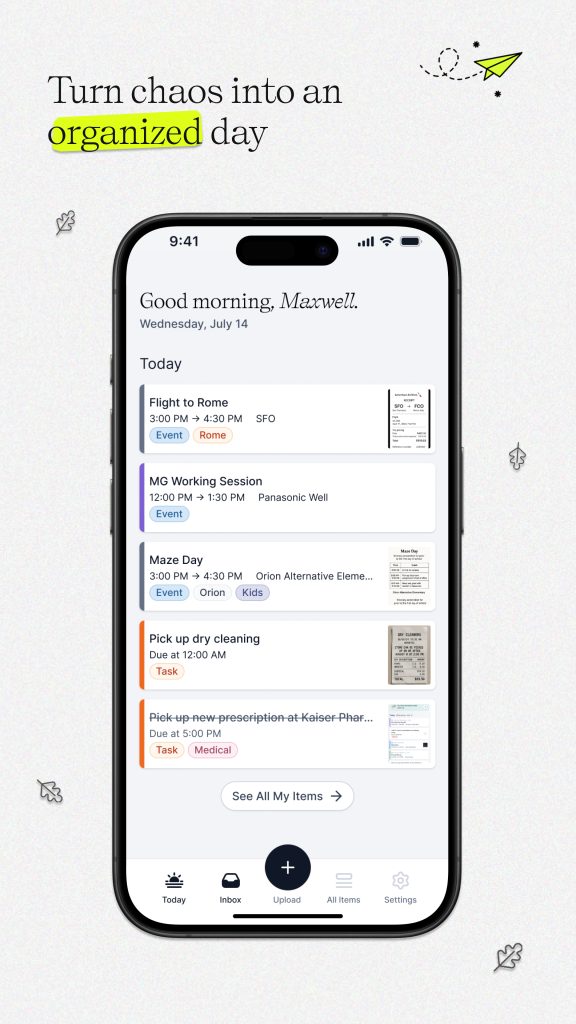 Organize feature